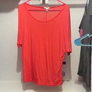Coral colored 3/4 shirt